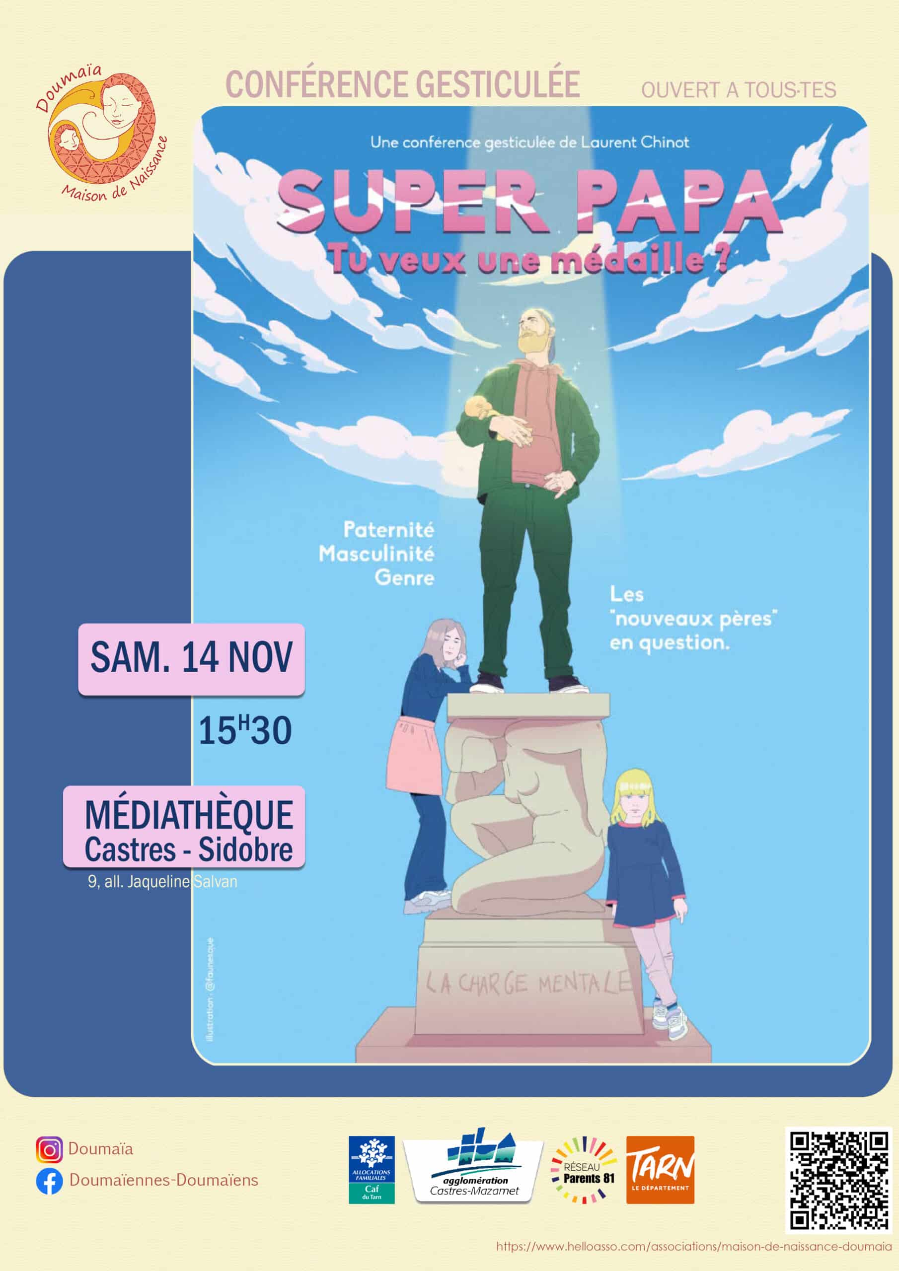Conférence gesticulée : Super Papa, tu veux une médaille ?